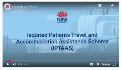 Image of screenshot of IPTAAS YouTube link.