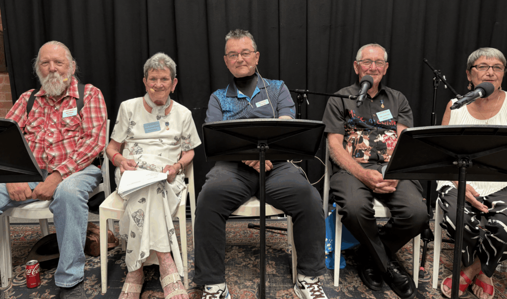 Photo of members of a laryngectomee choir.